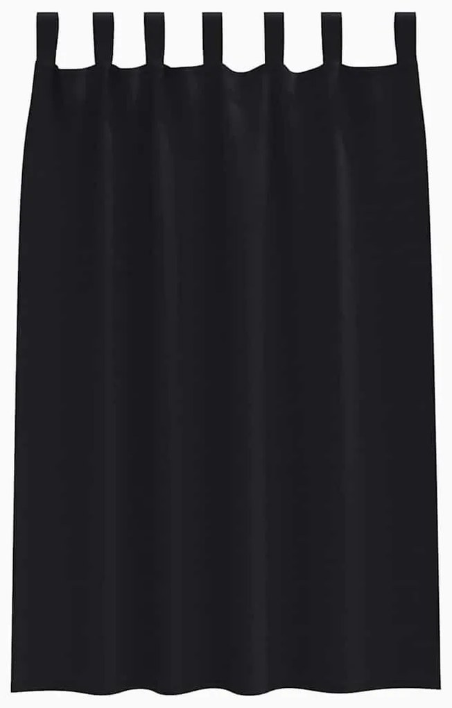 Függönyök függönyökkel 2 pcs Fekete 175x140cm Poliészter