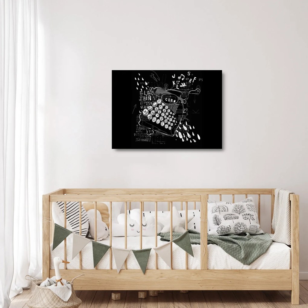 Kép - Rajz Banksy stílusában (üvegen) (70x50 cm)