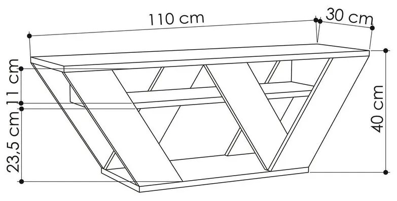 TV szekrény Pipralla - Carrara Marble