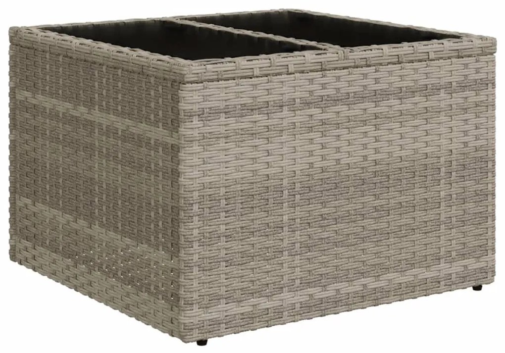5 részes világosszürke polyrattan kerti ülőgarnitúra párnákkal