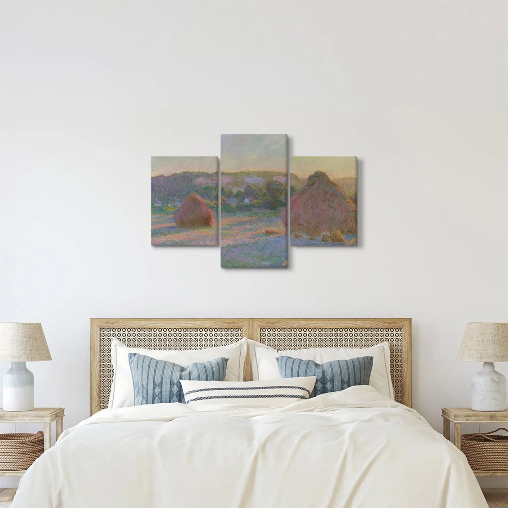 Kép - Claude Monet, Stacks of Wheat (End of Summer) , reprodukciók (90x60 cm)