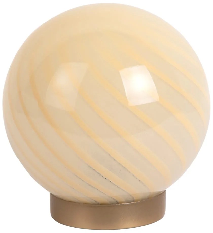 Világossárga asztali lámpa üveg búrával (magasság 17 cm) Summer Globe – Leitmotiv