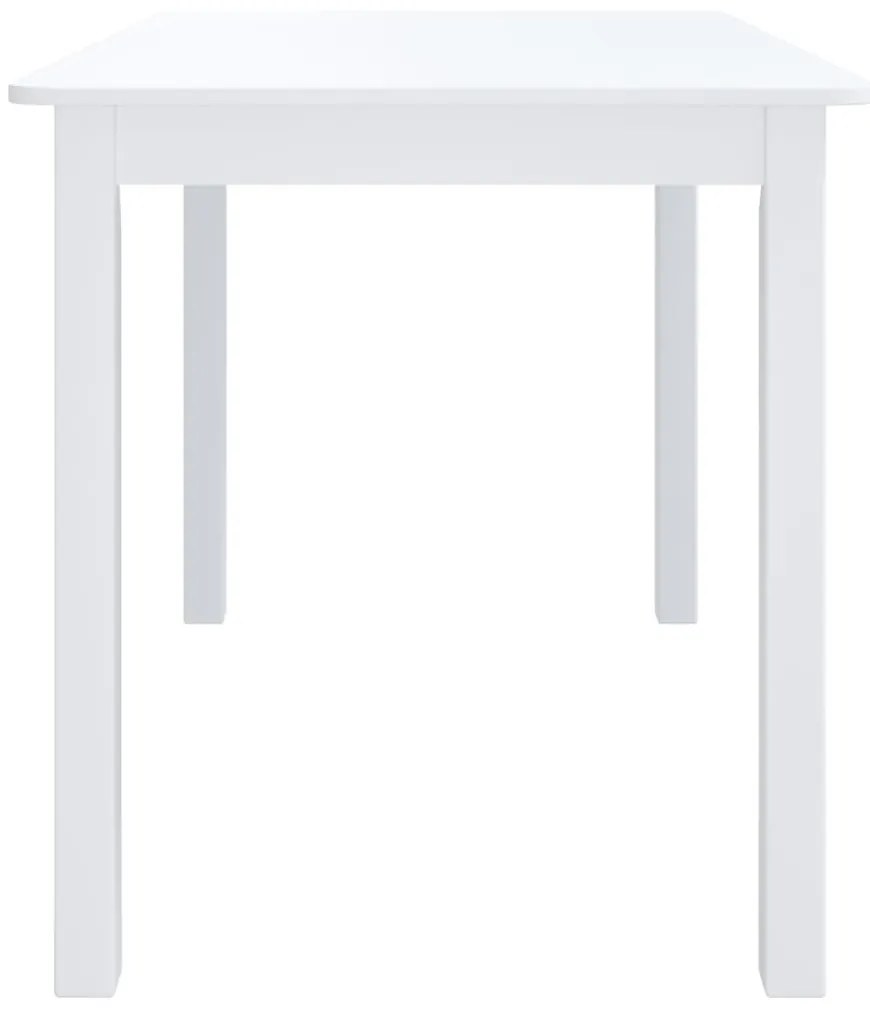 Fehér tömör gumifa étkezőasztal 114 x 71 x 75 cm