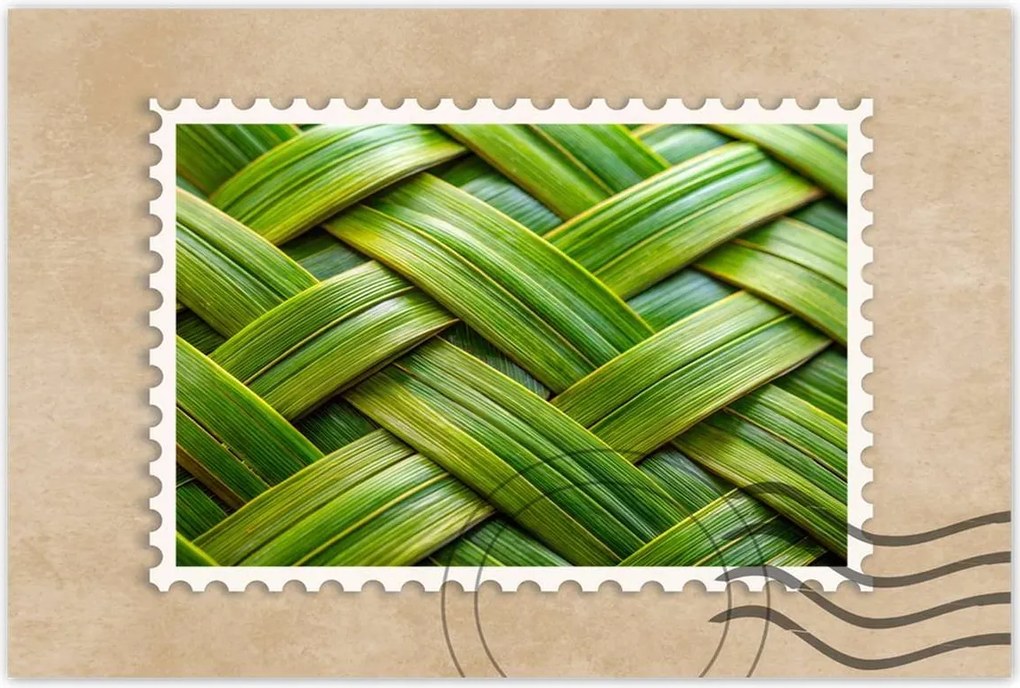 Poszterek 60x40 Zöld fonott Zöld rattan fonott lemez