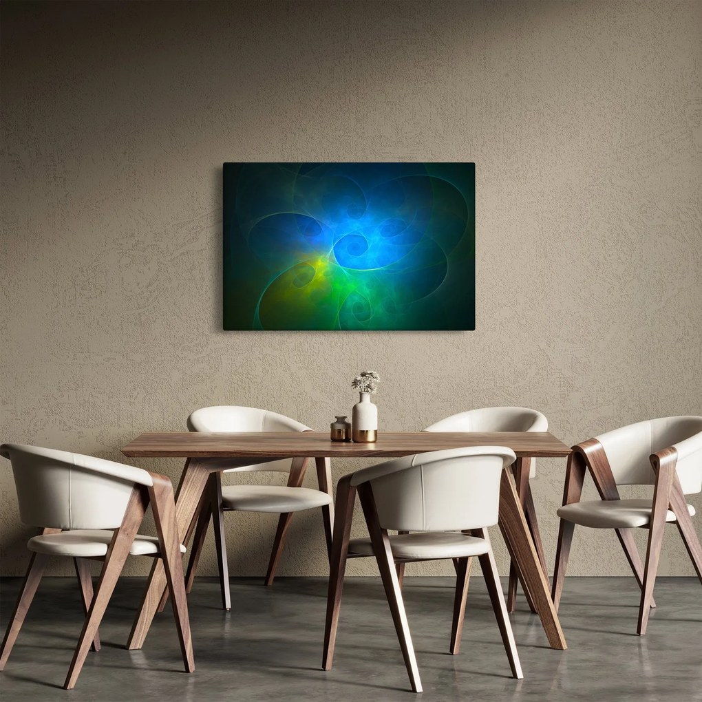 Kék absztrakció képe (90x60 cm)