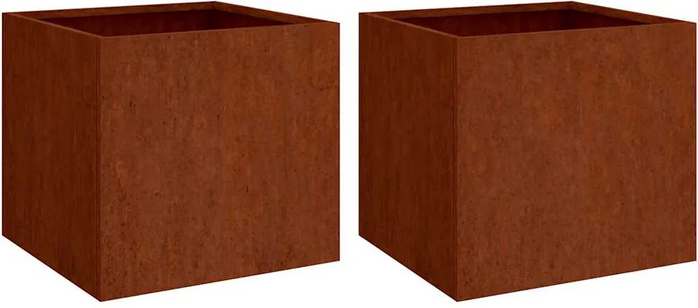 vidaXL 2 db corten acél növénytartó 32 x 30 x 29 cm