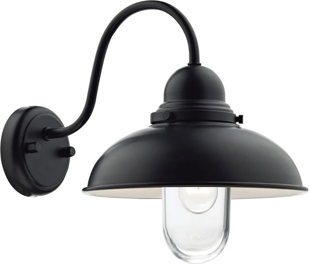DAR LIGHTING DYN0722 DYNAMO Klasszikus Kültéri Fali Lámpa Fekete, Átlátszó E14 IP44