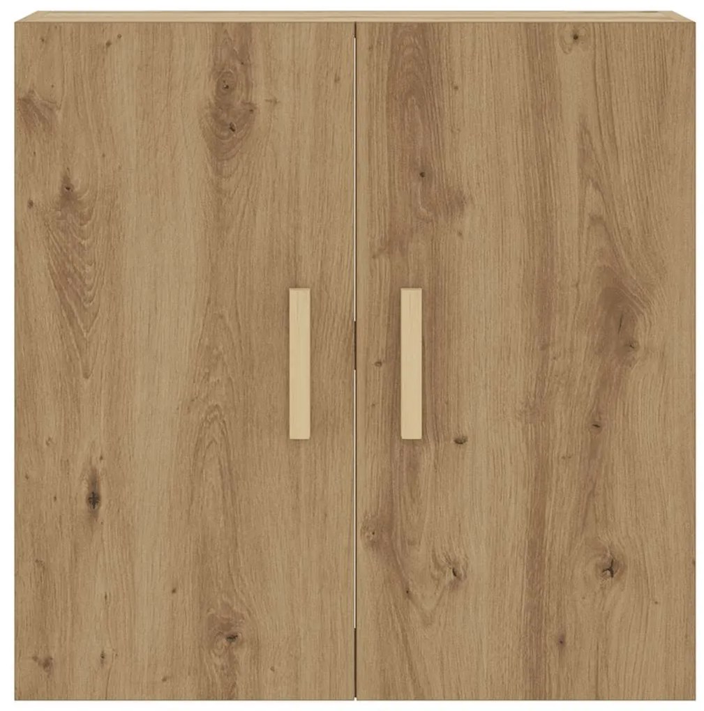 kézműves tölgy színű szerelt fa faliszekrény 60 x 31 x 60 cm