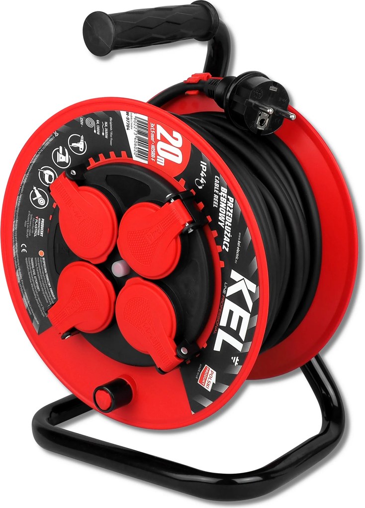 Dobhosszabbító 20m Ow 3x1,5mm2 (gumi) 4gn z/0 16A 3680W IP44 Plastrol