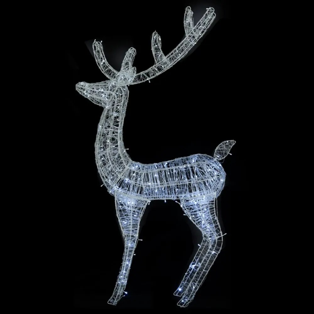 2 db hideg fehér XXL akril karácsonyi rénszarvas 250 LED 180 cm