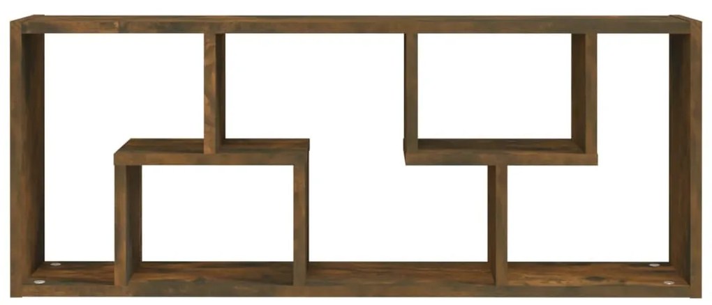 füstös tölgy színű szerelt fa fali polc 36 x 16 x 90 cm