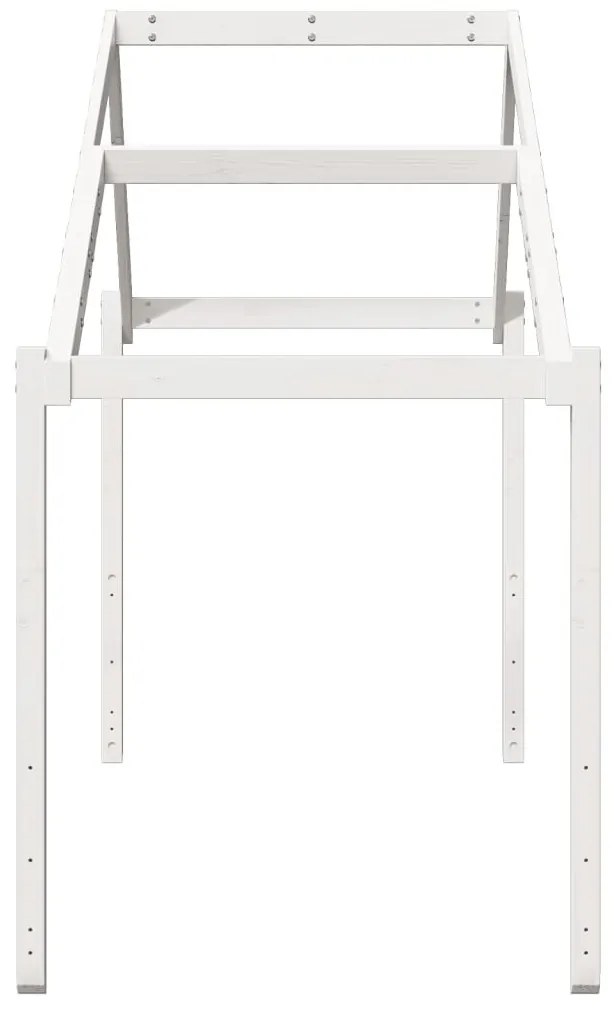 fehér tömör fenyőfa gyerekágytető 203 x 80,5 x 142 cm