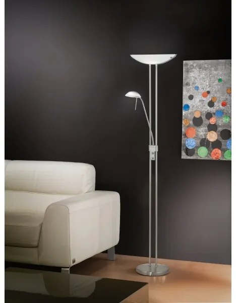 EGLO 85971 - Fényerőszabályozható állólámpa BAYA 1xR7s/230W+1xG9/33W matt króm