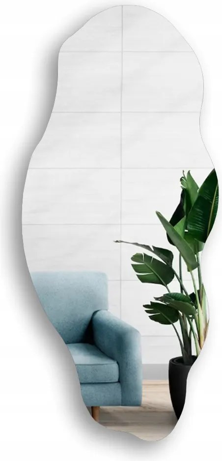 Szabálytalan tükör Lolit 80X164 organikus fali fürdőszoba nappali