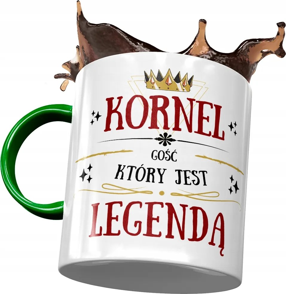 Zöld bögre Kornél Kollégának Ajándék Nyomtatott Fotóval