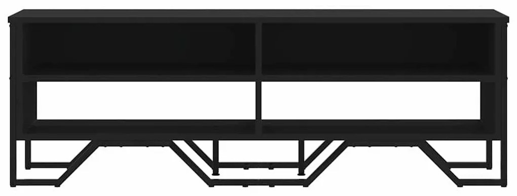 fekete szerelt fa TV-szekrény 122 x 34 x 41 cm