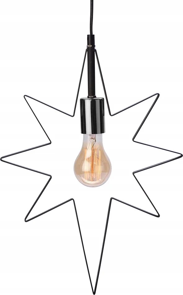 Függőlámpa Csillag fém 45x32cm