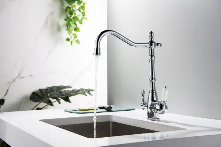 Retro Konyhai Csaptelep Vízszűrővel Króm