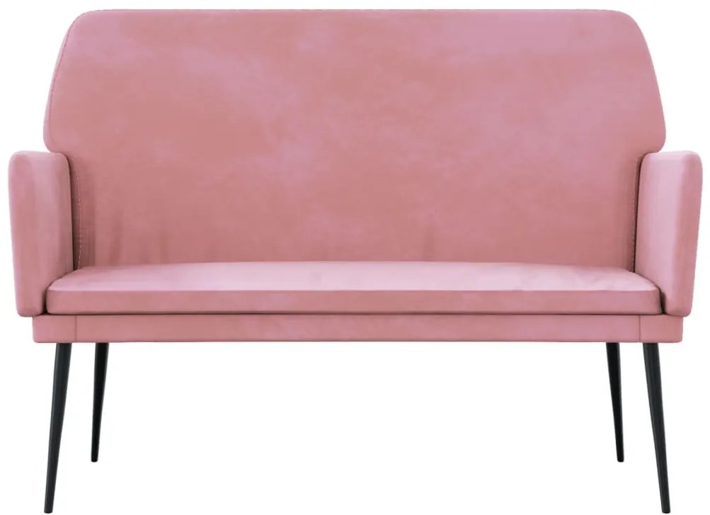 rózsaszín bársonypad 108x79x79 cm