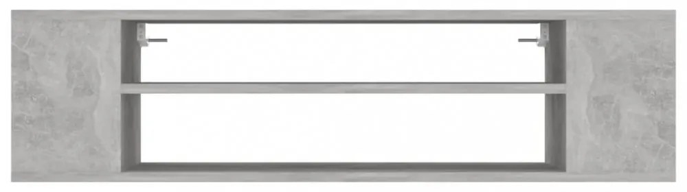 betonszürke szerelt fa függő TV-szekrény 100 x 30 x 26,5 cm