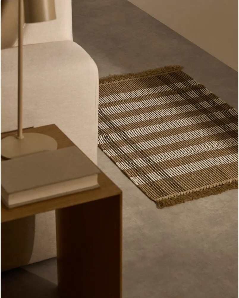 Bézs kétoldalas-kézi szövésű szőnyeg 60x90 cm Barani – Kave Home