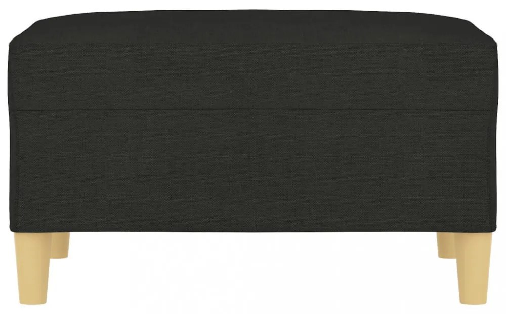 fekete szövet lábzsámoly 70x55x41 cm