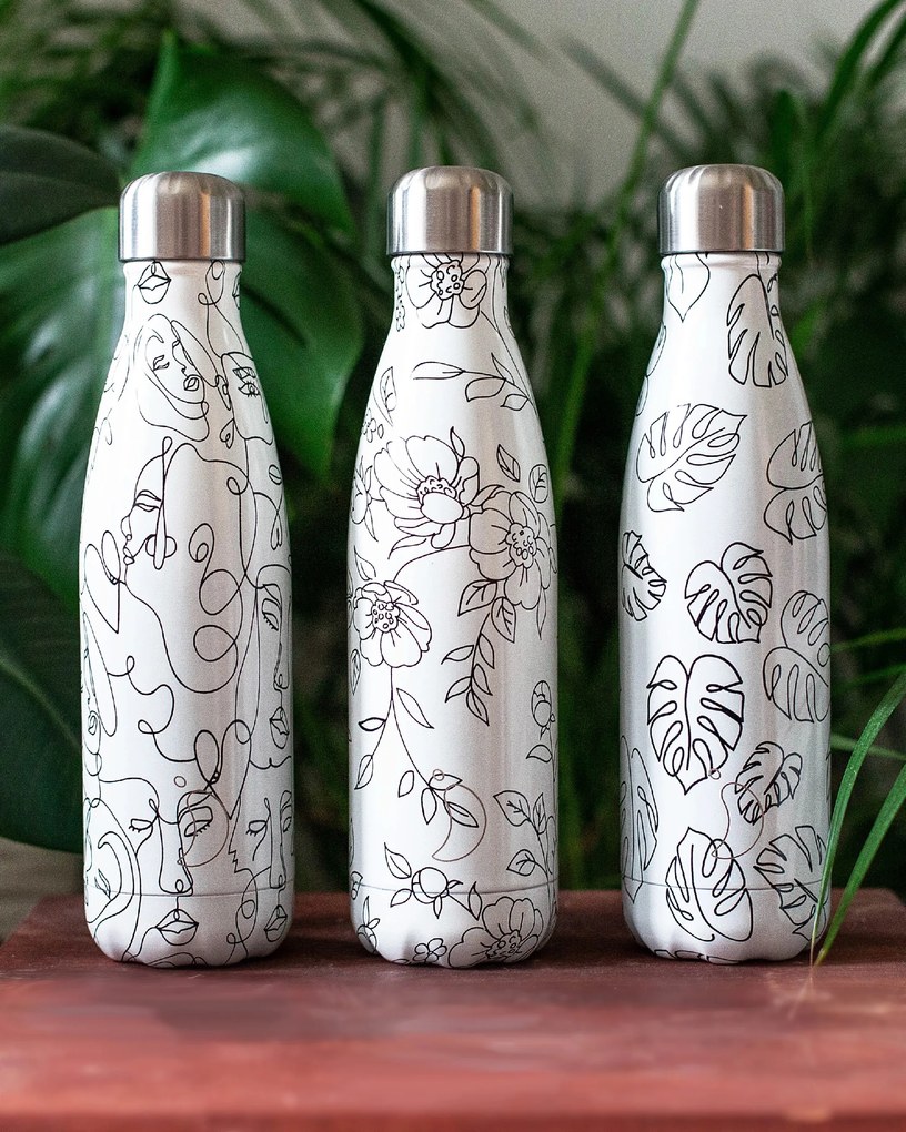 Termosz palack Chilly's Bottles - Line Art Faces 500ml, Eredeti kiadás