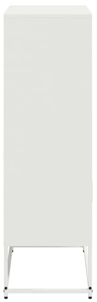 fehér acél magasszekrény 68,5 x 38,5 x 123,5 cm