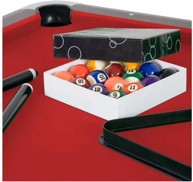 GamesPlanet® Biliárdasztal PREMIUM 7ft piros