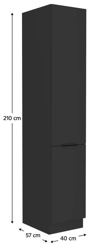 Élelmiszer konyhaszekrény Sobera 40 DK 210 2F (fekete) . 1097021