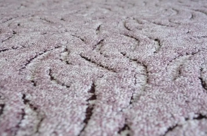 Szőnyeg 78x400 cm Ivano lila dombornyomott levelek #EE1130