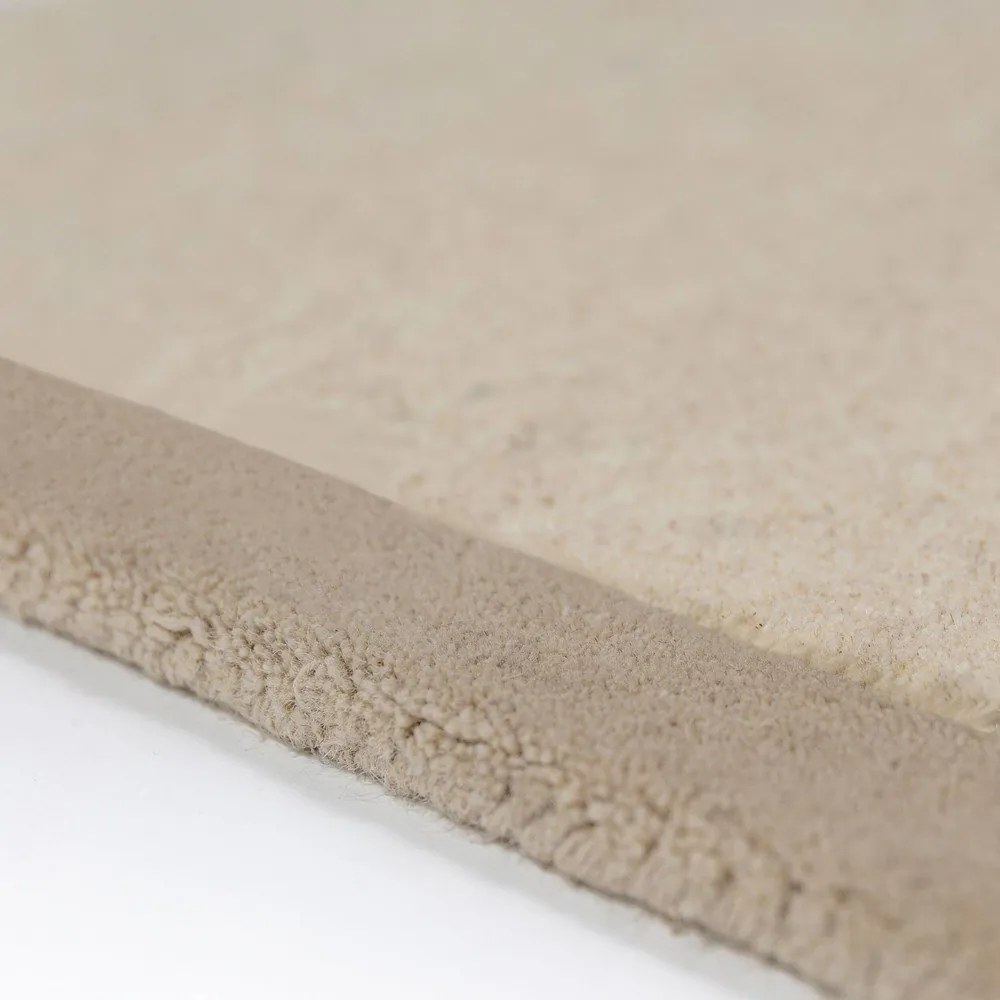 Natúr színű kézi szövésű gyapjú szőnyeg 120x180 cm Lozenge – Flair Rugs