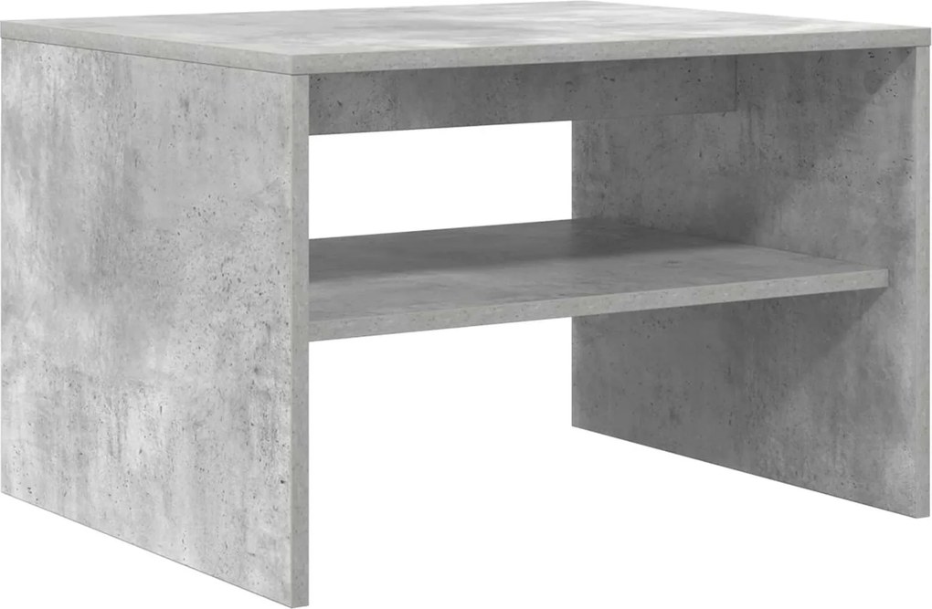 vidaXL Dohányzóasztal Beton Szürke 60 x 50 x 40 cm Faanyag