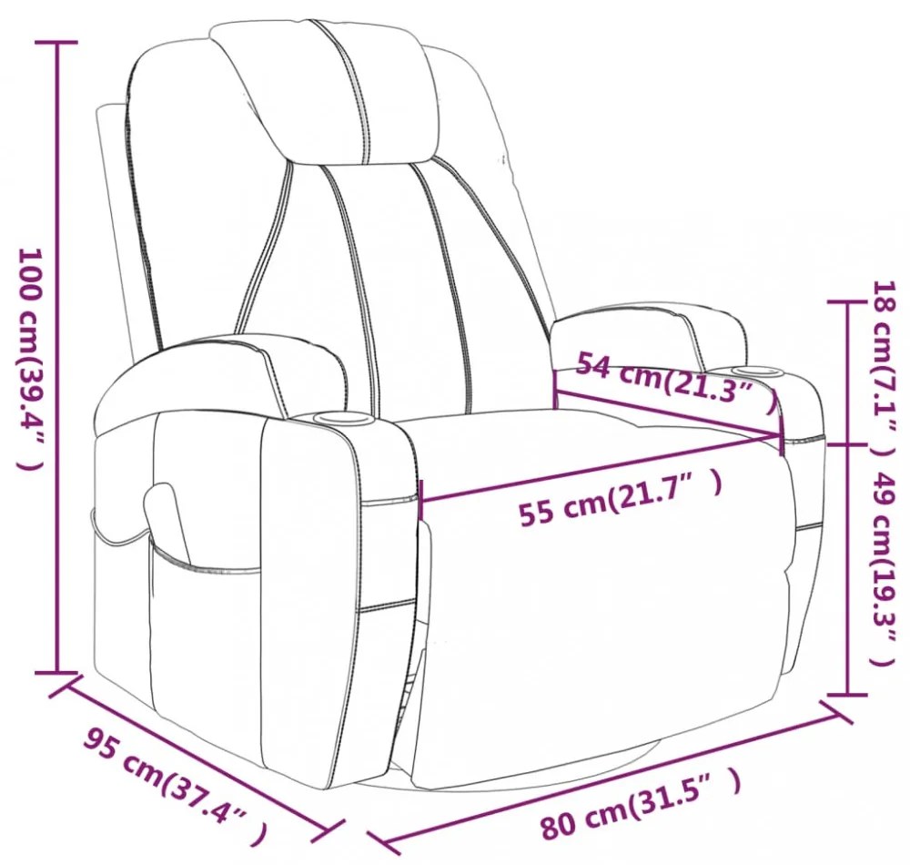 antracitszürke műbőr masszázshintaszék