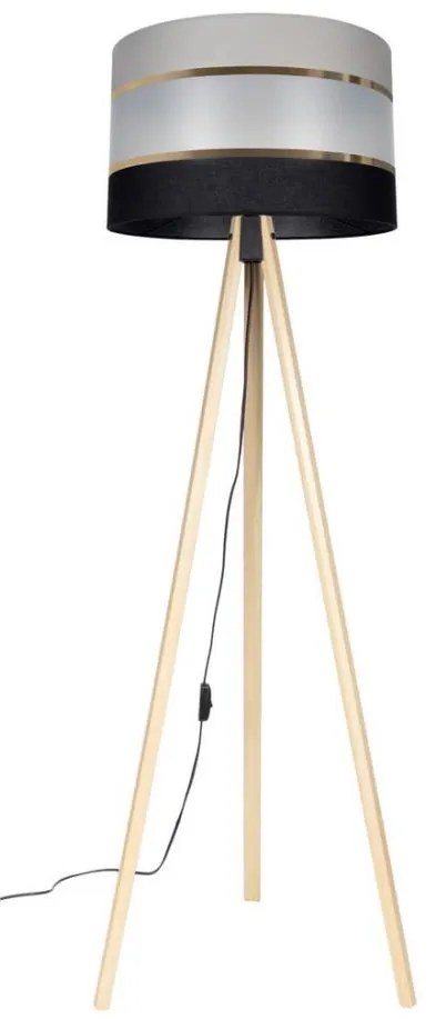 Állólámpa CORAL 1xE27/60W/230V bézs/fekete/szürke/arany