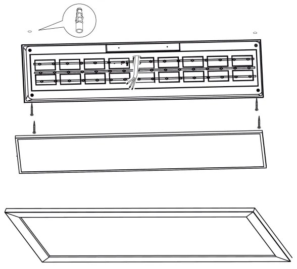 Eglo 99473 - PIGLIONASSO LED mennyezeti lámpatest LED/32W/230V 345x1245 mm