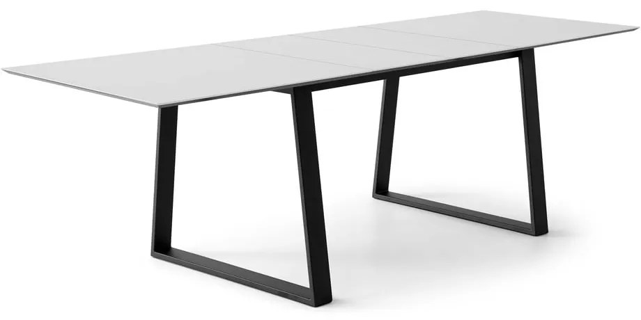 Fehér bővíthető étkezőasztal fehér asztallappal 100x210 cm Meza – Hammel Furniture
