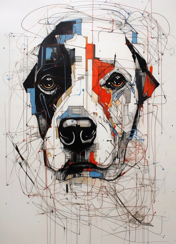 Poszter 20,5x28,4cm Rajzolt Kutya