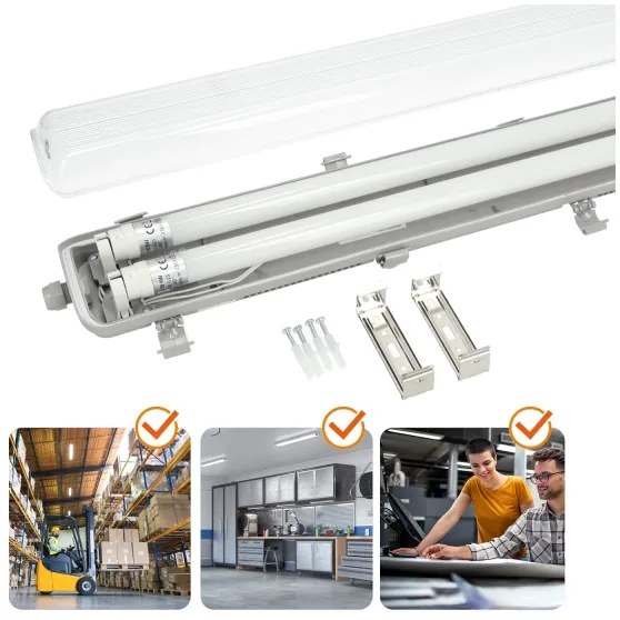BRILAGI -LED Tech. OPTIMA T8 fénycsöves LED lámpatest 2xG13/9W/230V 4000K IP65 67,5 cm
