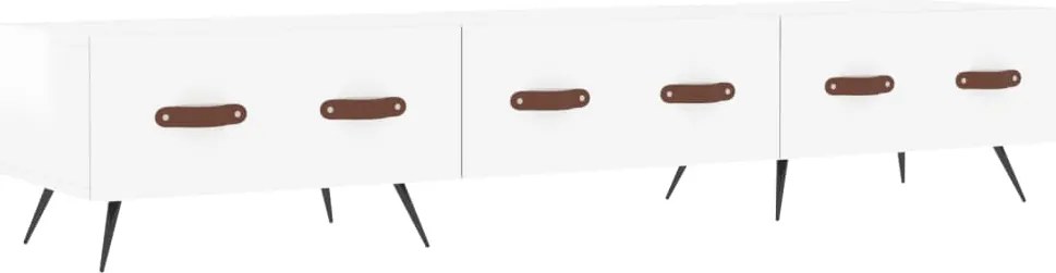 vidaXL fehér magasfényű szerelt fa TV-szekrény 150x36x30 cm