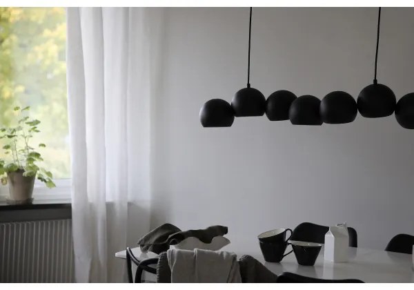 Markslöjd 108860 - Csillár zsinóron CUPOLO 7xE14/40W/230V fekete