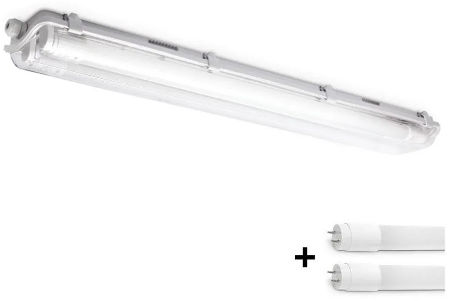 Brilagi Brilagi -LED ipari fénycsöves világítás OPTIMA T8 2xG13/9W/230V 4000K IP65 67,5 cm BG1675