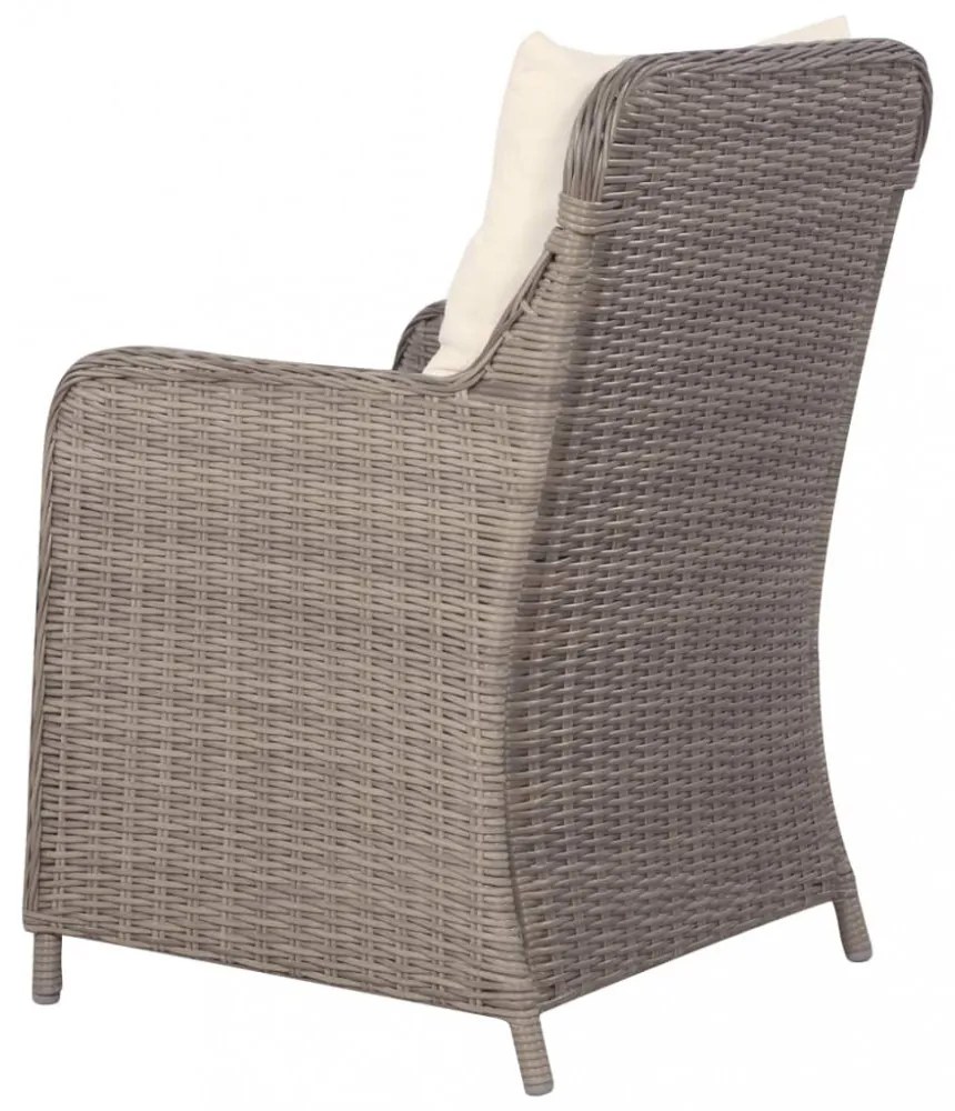 2 db barna polyrattan kültéri szék párnával
