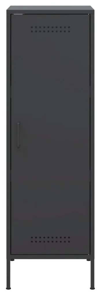 fekete acél magasszekrény 36 x 39 x 113 cm