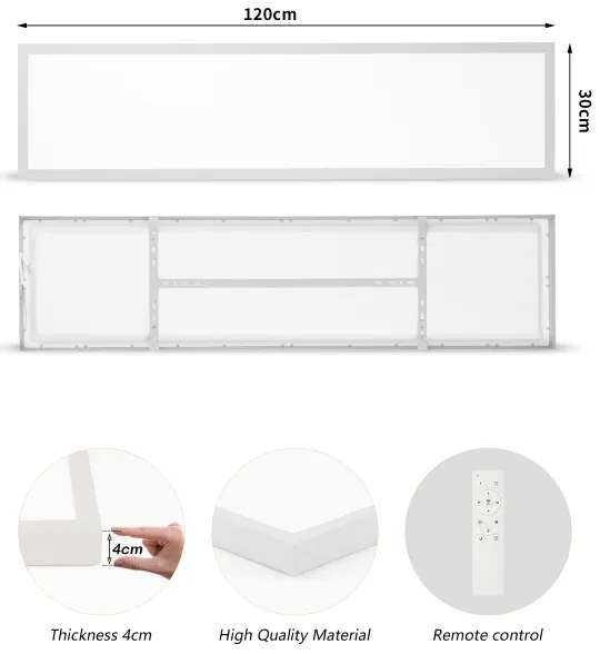 Brilagi-LED dimmelhető fürdőszobai lámpatest FRAME SMART LED/50W/230V 120x30 IP44 + távirányító