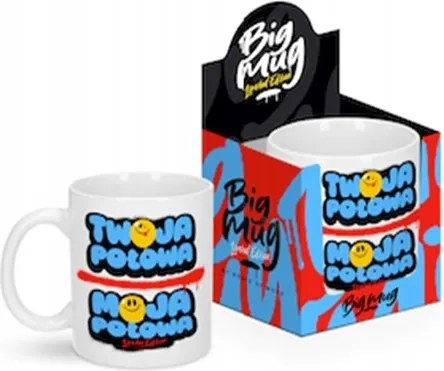 Bögre XXL Big Óriás A Fele Az Én Felem Ajándék Valakinek Vagány