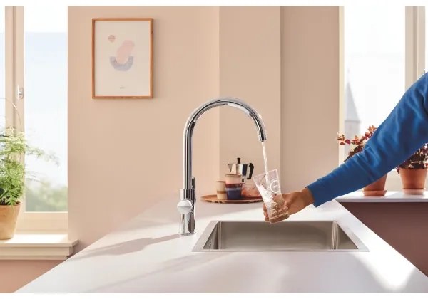 GROHE 30593000 - Mosogató csaptelep BLUE PURE C-kifolyó, fényes króm