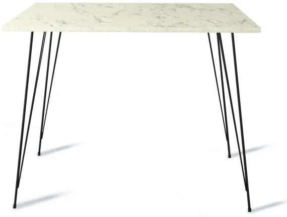 Étkezőasztal SANDALF 75x90 cm fehér/fekete