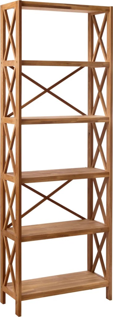 X- shelf 6 polcos, olajozott tölgy, 198 cm