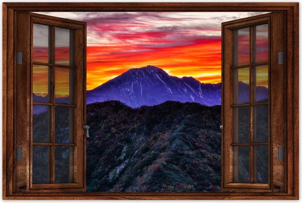 Poszterek 120x80 Hegyi táj nyugattal